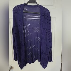 Shein Curve Blue Cardigan